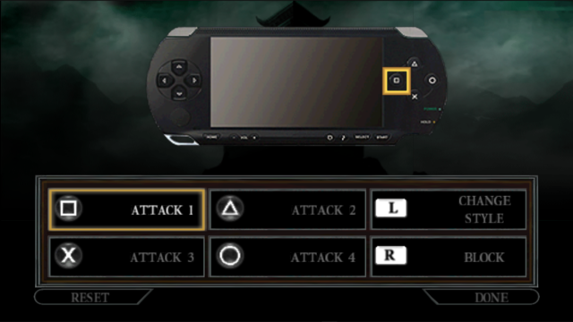 default psp controller setup